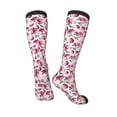 thumbnail image 4 of Daiia Sports Socks Lilies Flowers Printed Novelty Crew Socks for Men Women Knee High Socks Cotton Socks Soft & Breathable Support Unisex Socks, 4 of 9