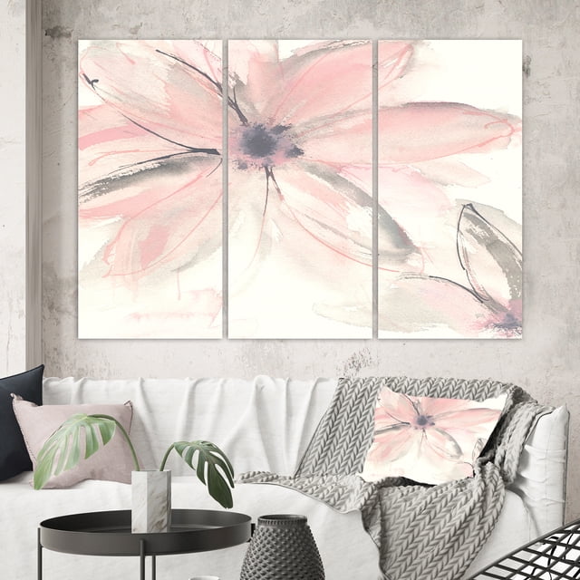Designart - Floral Shabby Rose II - Uvre d'Art sur Toile Shabby Chic