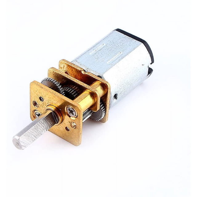 Mini motor de reducción de engranajes DC 6/12V 50/200/300rpm con reemplazo de caja de cambios de metal N20 para coche RC, modelo de robot, juguetes de motor de bricolaje (6V, 6V 200rpm/min) Rojo Verde