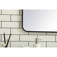 thumbnail image 4 of Soft corner metal rectangular mirror 36x40 inch in Black, 4 of 9