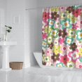 thumbnail image 2 of Pioneer Flower Floral Print Pattern Shower Curtain 84"x72" ,Bathroom Decorative Shower Curtains Set with 12 Hooks,Modern Waterproof Washable Shower Curtain, 2 of 6