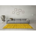 thumbnail image 3 of Ahgly Company Machine Washable Indoor Rectangle Abstract Yellow Modern Area Rugs, 6' x 9', 3 of 4