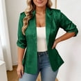 thumbnail image 2 of QHFBli Womens Sequin Jackets 3/4 Sleeve Open Front Blazer Shiny Party Jacket Comfy One Button Sparkly Party Jacket, 2 of 5