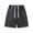 Black, variant on Men's 100% Cotton Vintage Acid Wash Knee Length Shorts, Elastic Drawstring High Waist Loose Casual Shorts with Side Pockets for Summer Streetwear Workout