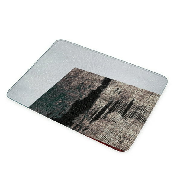 KuzmarK Glass Cheese Cutting Board 11"x7.75" - North Carolina