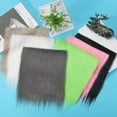 thumbnail image 6 of 6PCS 10"×10" Shaggy Fur Square Patches Fluffy Faux Fox Fur Fabric Squares Cuts Artificial Craft Plush Rug Precut Cloth for Costumes Chair Cover Christmas Gnomes Decor Light Green, 6 of 9