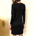 thumbnail image 6 of Tqcoqu Women's Turtleneck Dresses 2026 Winter Long Sleeve Ribbed Knit Comfy Loose Casual Tunic Short Dress, 6 of 7