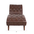 thumbnail image 3 of Faux Leather Chaise Lounge Chair,Modern Button Tufted Chaise Lounge Sofa,Leisure Accent Chair Ergonomic Upholstered Indoor Sleeper Chair with Solid Wood Legs for Living Room Bedroom Office,Dark Brown, 3 of 7