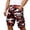 F-27Red, variant on ZHOGXU Father's Day Men's Summer Cargo Shorts With Pockets High Waist Camouflage Print Comfortable Fashion Shorts For Everyday Wear,Red,M