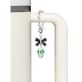 thumbnail image 3 of Delight Jewelry Silvertone Green Shamrock Spinner - Silvertone Black Bow Charm Accessory for Tumblers and Thermal Cups, 3 of 4