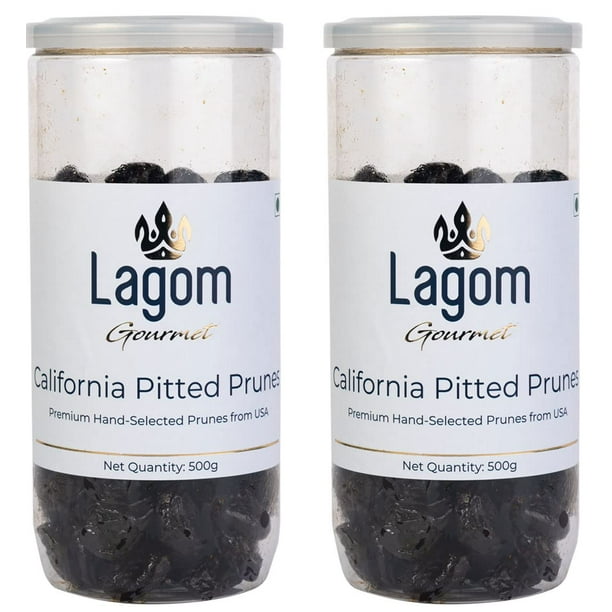 Lagom Gourmet California Pitted Prunes, 1 Kg Dried Plums No Added