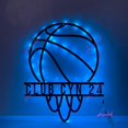 thumbnail image 2 of Shinelab Basketball Metal Wall Art LED Light, Basketball Player Metal Sign, Basketball Lover Gift, Sport Club Metal Wall Decor 3790, 2 of 3