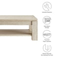 thumbnail image 2 of Modway Hollis Rectangular Coffee Table in Travertine Laminate, 2 of 8