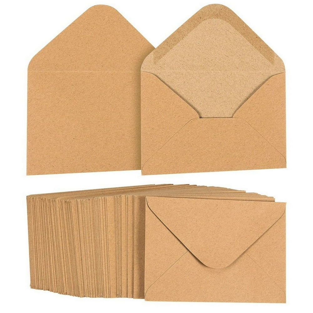 A1 Envelopes Bulk 100Count A1 Invitation Envelopes, Kraft Paper