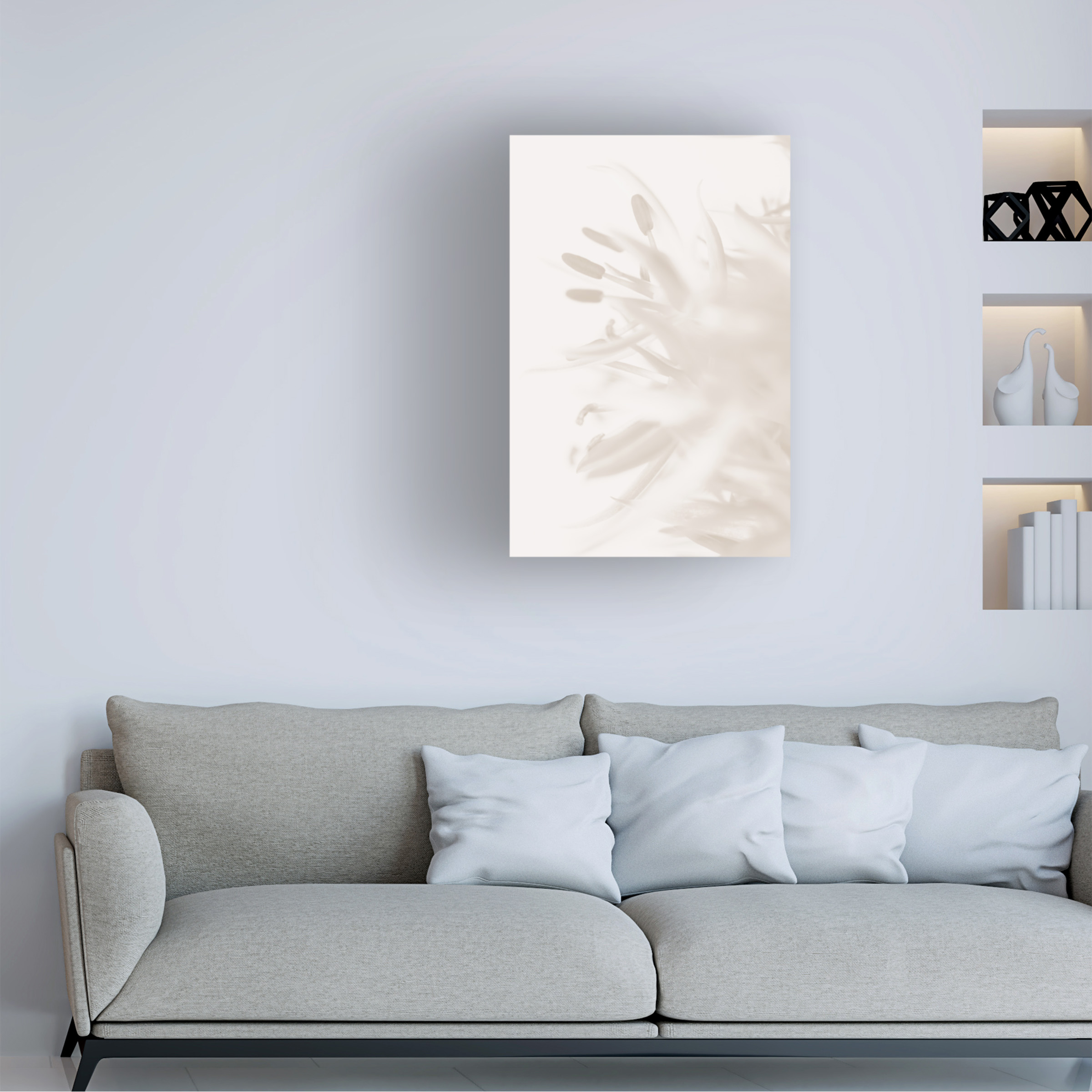 Trademark Fine Art Pictufy Studio Flower Beige 2 Canvas Wall Art