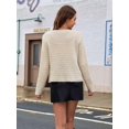 thumbnail image 4 of Womens Knit Cardigan Sweaters Fall Fashion Long Sleeve Open Front Down Casual Jacket Winter Clothes XL, 4 of 9