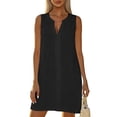 thumbnail image 2 of Taqqpue Womens Plus Size Swimsuit Cover Up Blouse Sleeveless V Neck Button Down Shirt Dresses Tops Summer Beach Vacation Knee Length Bathing Suits Dresses Under 10 Dollars for Women, 2 of 9