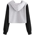 thumbnail image 2 of Sudaderas con estampado de panda lindo para mujer Sudadera con capucha con cordón Sudadera con capucha de manga larga Top corto Xemadio WMZY-682-3, 2 of 5