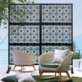 thumbnail image 7 of Wind Blocker for Outside Patio,Freestanding Outdoor Divider Decorative Privacy Fence Screen,Metal Outdoor Privacy Screen,Fence Panels for Balcony Patio,74‘’H×35‘’W(Black-Square), 7 of 7