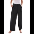 thumbnail image 3 of Pantalones de Vestir de Pierna y Cintura Alta para Mujer. Negro S, 3 of 8