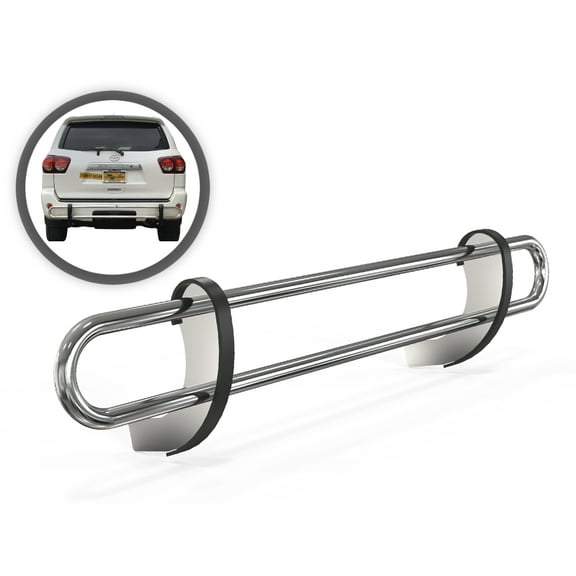 Vanguard VGRBG-0528-2263SS Stainless Steel Double Tube Rear Bumper Guard | Compatible with 21-22 Toyota Sienna