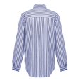 thumbnail image 2 of Women'S Striped Button Down Shirts Casual Long Sleeve Stylish V Neck Blouses Tops with Pockets Royal Blue S, 2 of 4