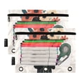 thumbnail image 5 of FORMRS 2 Pack Pencil Pouch for 3 Ring Binder with Clear Window Zipper Case, Black Flowers, 5 of 6