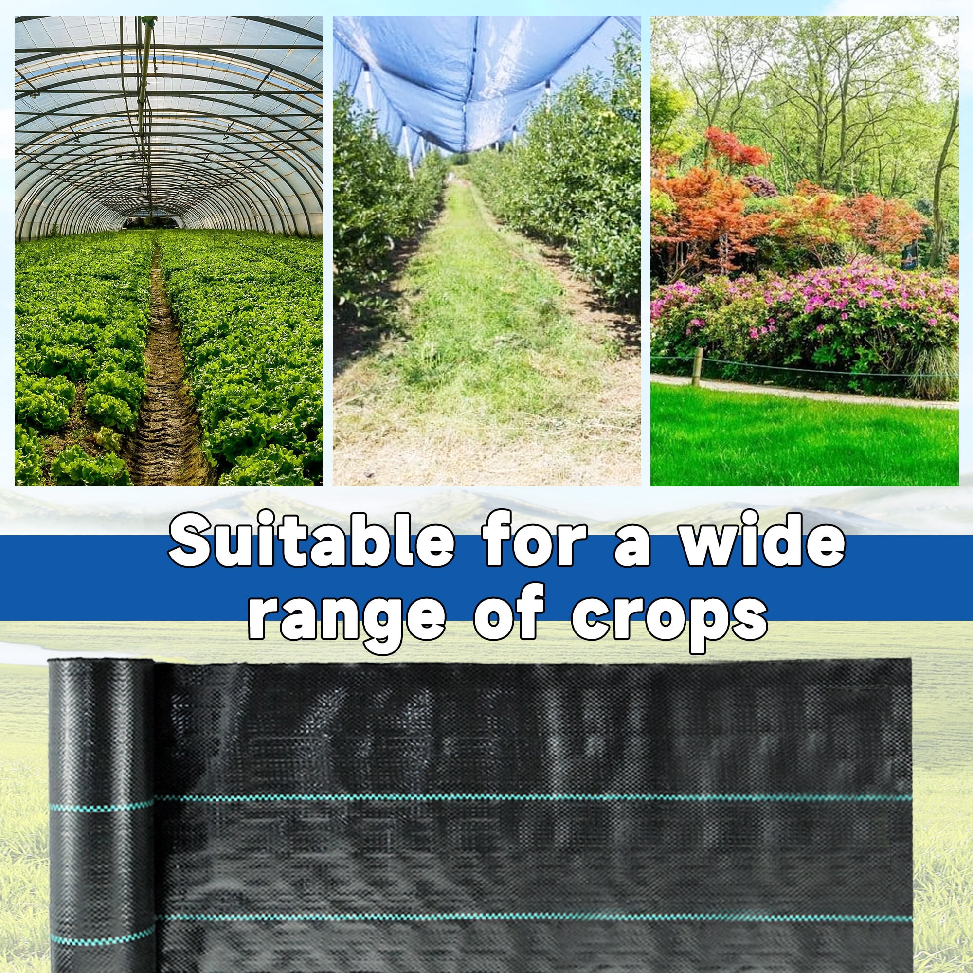 HOSTIC 4FT*150FT Weed Blocker Garden Weed Barrier Heavy Duty Landscape Fabric Weed Control Ground Cover Easy Setup and Superior Weed Control for Gardening, Farming, Agriculture