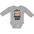 thumbnail image 3 of Inktastic Monkey I Love Hanging out with My Daddy Boys or Girls Long Sleeve Baby Bodysuit, 3 of 5