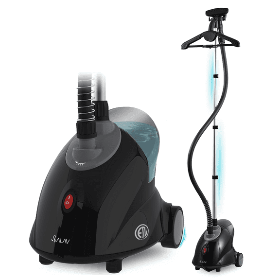 SALAV Black Continuous Steam Upright Standing Garment Steamer with Extra Large Water Tank