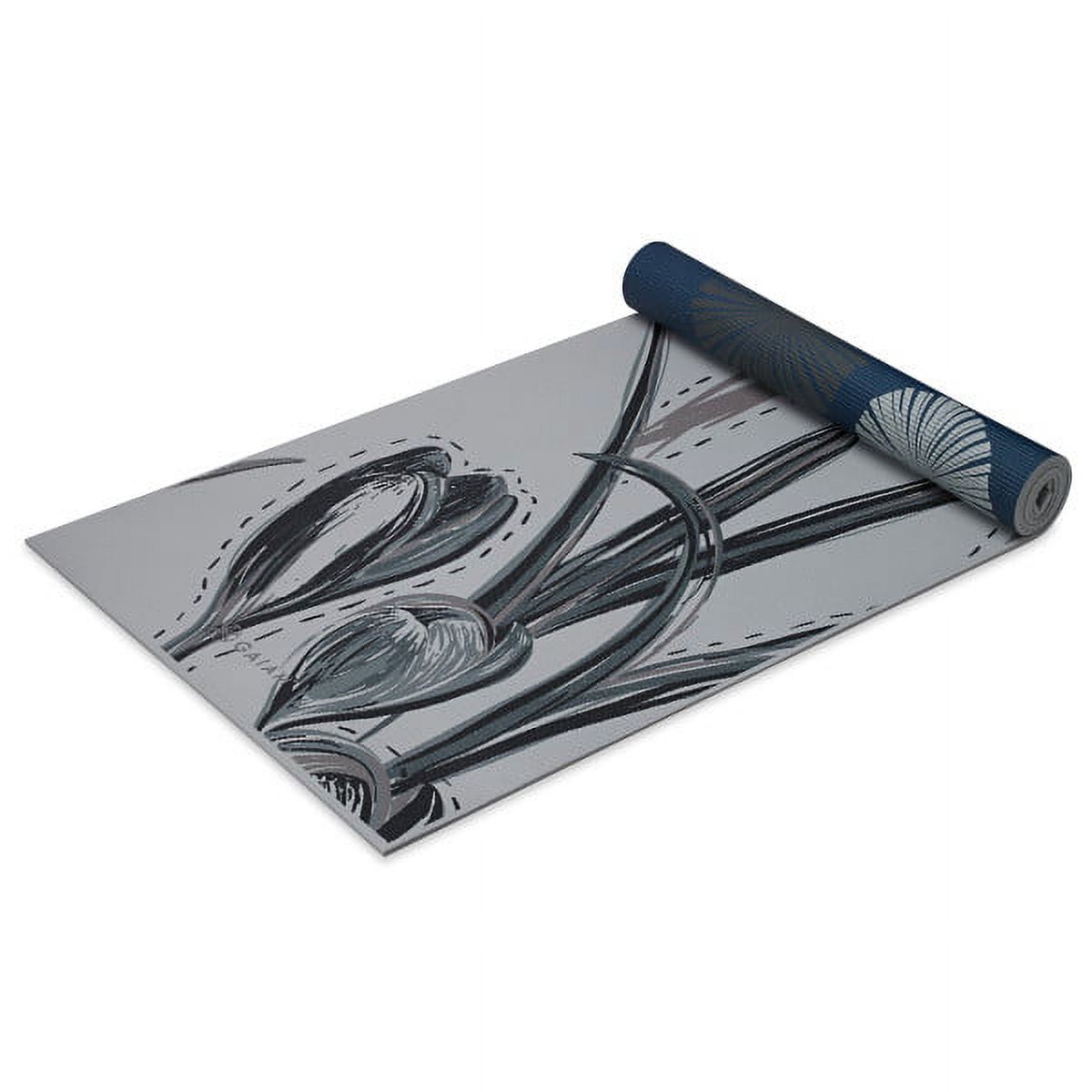 Gaiam Premium Reversible Yoga Mat Subtle Bloom Extra Thick Non-Slip, 6mm