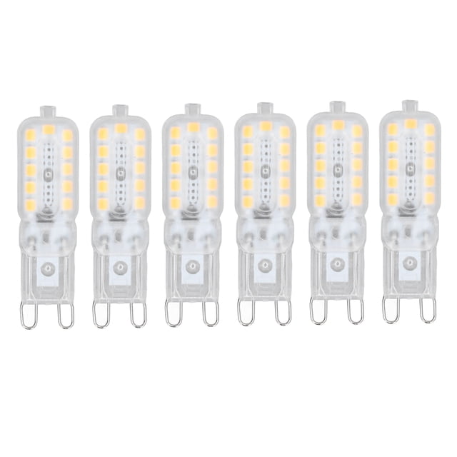 Bombillas de paisaje de repuesto, bombilla LED G9 de 6 piezas Bombilla LED regulable Funcionamiento suave
