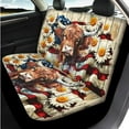 thumbnail image 3 of Uorisanigo Highland Cow 14 Pack Auto Seat Covers with Car Steering Wheel Accessories and Cars Headrest Cover Seat Belt Pads Car Console Cover Keychain Soft Decorative Universal Fit Cars,SUVs, 3 of 6
