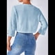 thumbnail image 4 of Chaquetas Casuales para Mujer, Chaqueta Corta con Abertura Frontal Azul M, 4 of 8