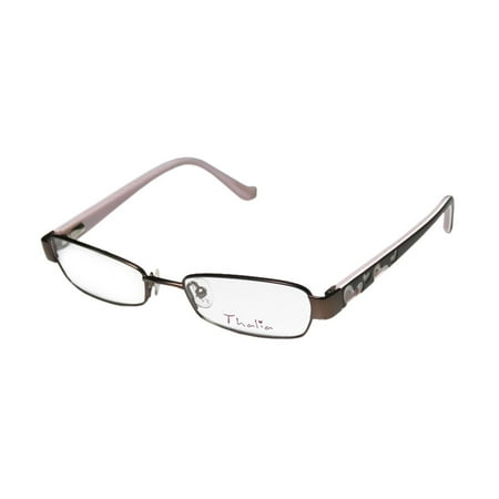 Fake Eyeglasses For Kids Girls New Thalia Deseo Childrens/Kids/Girls Designer Full-Rim Brown / Multicolor Cute Glamorous For Girls Teens Frame Demo Lenses 46-16-125 Spring Hinges Eyeglasses/Spectacles ()