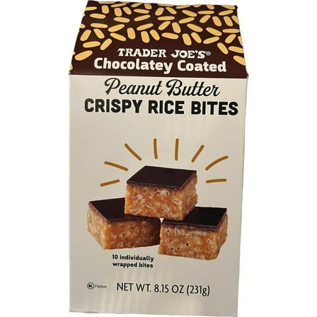 Trader Joe's Chocolately Coated Peanut Butter Crispy Rice Bites, 8.15 oz (Pack of 1)