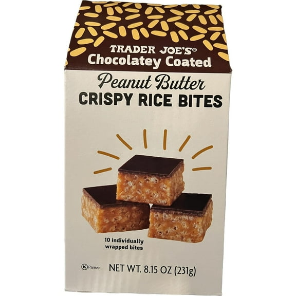 Trader Joe's Chocolately Coated Peanut Butter Crispy Rice Bites, 8.15 oz (Pack of 1)