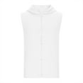 thumbnail image 3 of Mens Tank Top Beach Summer Casual Fashion Sports Sleeveless Hooded Blouse Vest Sleeveless Tank Top, 3 of 5