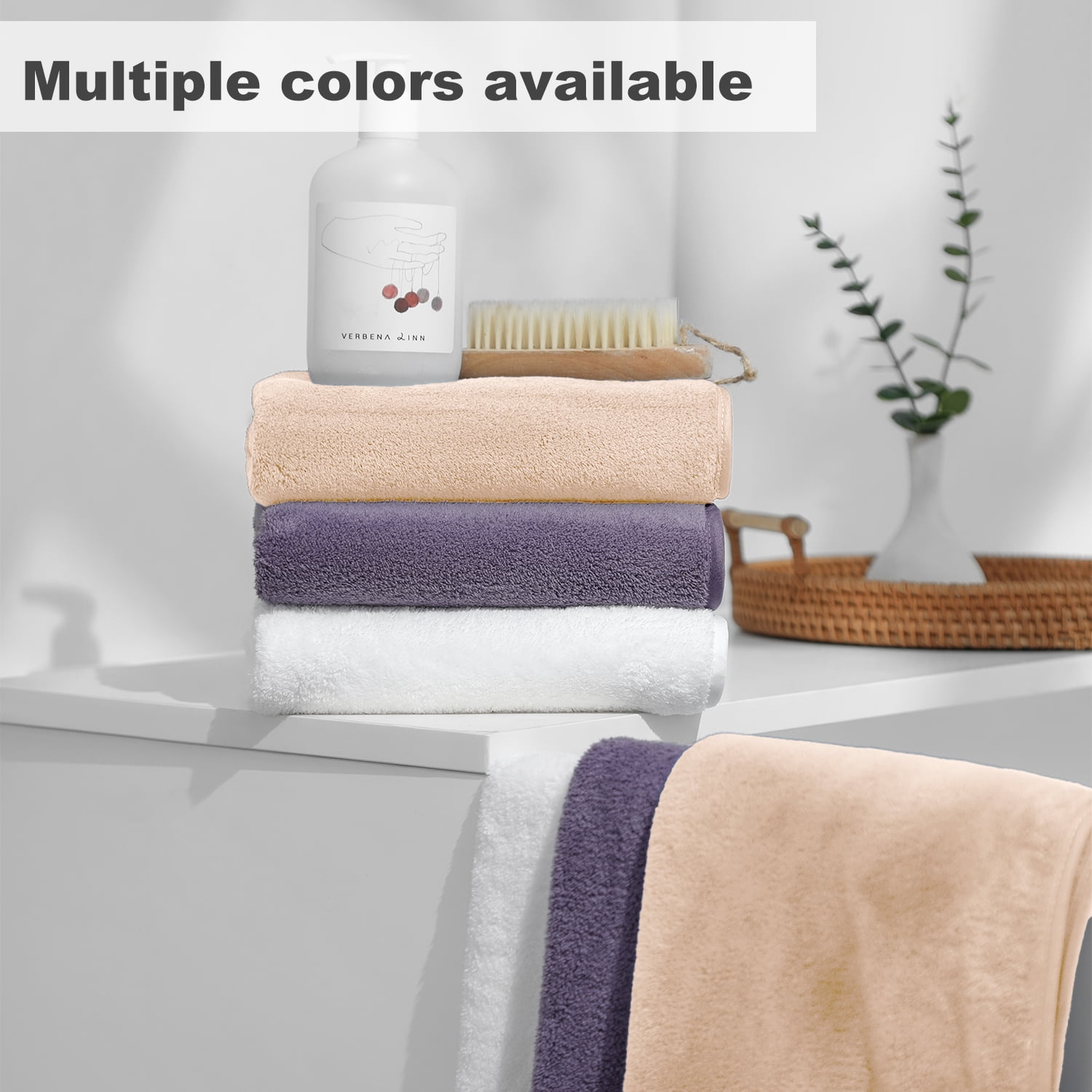 Jessy Home 12 Pack Apricot Yellow Hand Towel Set 16"x31" Soft Highly Absorbent Quick Dry Bathroom Bath Hand Towels Microfiber Plush Towels