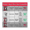 thumbnail image 5 of suitable for kitchenaid classic & artisan series 4.5-5 qt tilt-head mixer, 5 quart 304 stainless steel bowl, 5 of 5