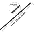 thumbnail image 2 of czcpp-6 Inch Black Zip Tie 1000 PCS, 18 Lbs - Small to Medium Zip Tie, Nylon PA66 UV Resistant Cable Tie for Indoor and Outdoor Use - Ideal for bundling and securing objects, 2 of 4
