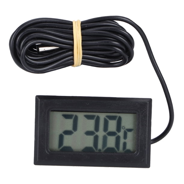 Termómetro digital para acuario con pantalla LCD para medir la temperatura de la pecera: de -50 °C a 110 °C.