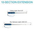 thumbnail image 2 of Uxcell 8.2ft Stainless Steel Telescopic Handheld Flagpoles Tour Guide Flag Pole, Blue, 2 of 8
