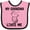 Pink and Black, variant on Inktastic My Grandma Loves Me Girls Kitty Girls Baby Bib