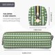 thumbnail image 3 of Fotbe Light Green Squares Estuche para Lápices de Cuero con Estampado, Estuche con Cremallera Resistente, Organizador Compacto y Elegante para Papelería, 3 of 7