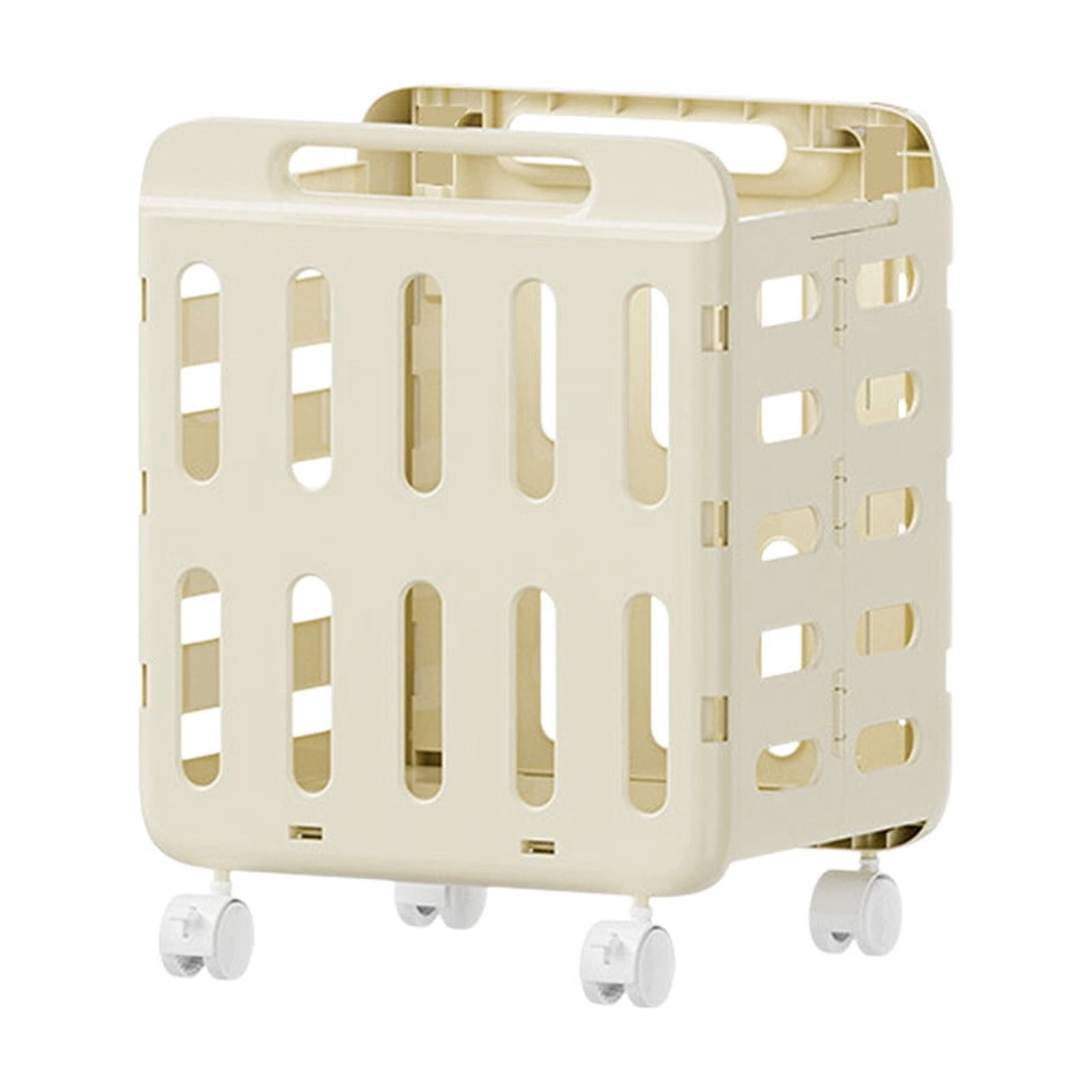 Kbndieu Collapsible Laundry Baskets, Clothes Hamper Basket Storange Bin with Heavy-Duty Wheels, Laundry Hamper for Dirty Clothes, Toys and Blankets in Laundry Room, Bathroom, Baby Room and Bedroom