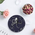 thumbnail image 4 of RYLABLUE Octopus Set of 4 Round Coaster for Drinks, Absorbent Ceramic Stone Coasters Cup Mat with Cork Base for Home Kitchen Room Coffee Table Bar Decor, 4 of 5