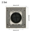 thumbnail image 2 of Grommet Wall Plate PC Wall Panel with 1.5" Rubber Cable Through Gold Tone 2 Pcs, 2 of 4