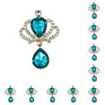 thumbnail image 1 of Qarigey 10 Uds. De botones a presión de diamantes de imitación a la moda, colgantes dorados para disfraces DIY, broche para decoración de boda, Base Ropa, zapatos y accesorios Miscelánea Tipo 5 Qarigey AP016817-05, 1 of 6