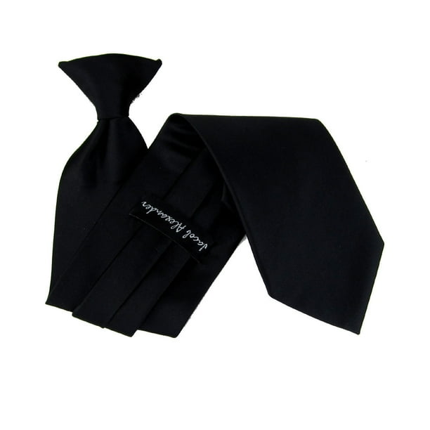 Buyyourties BuyYourTies Black Mens Solid Clip On Tie Walmart